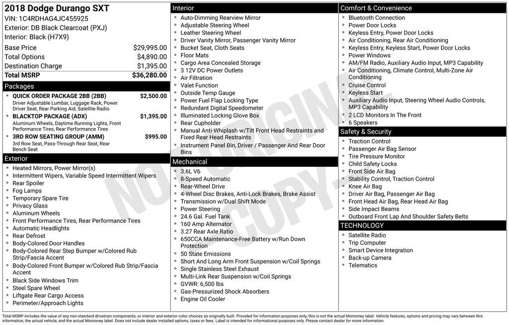 2018 Dodge Durango SXT