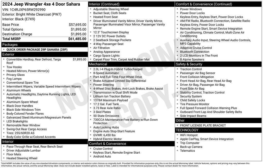 2024 Jeep Wrangler Sahara 4xe