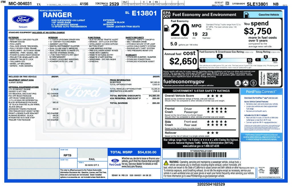 2025 Ford Ranger Lariat