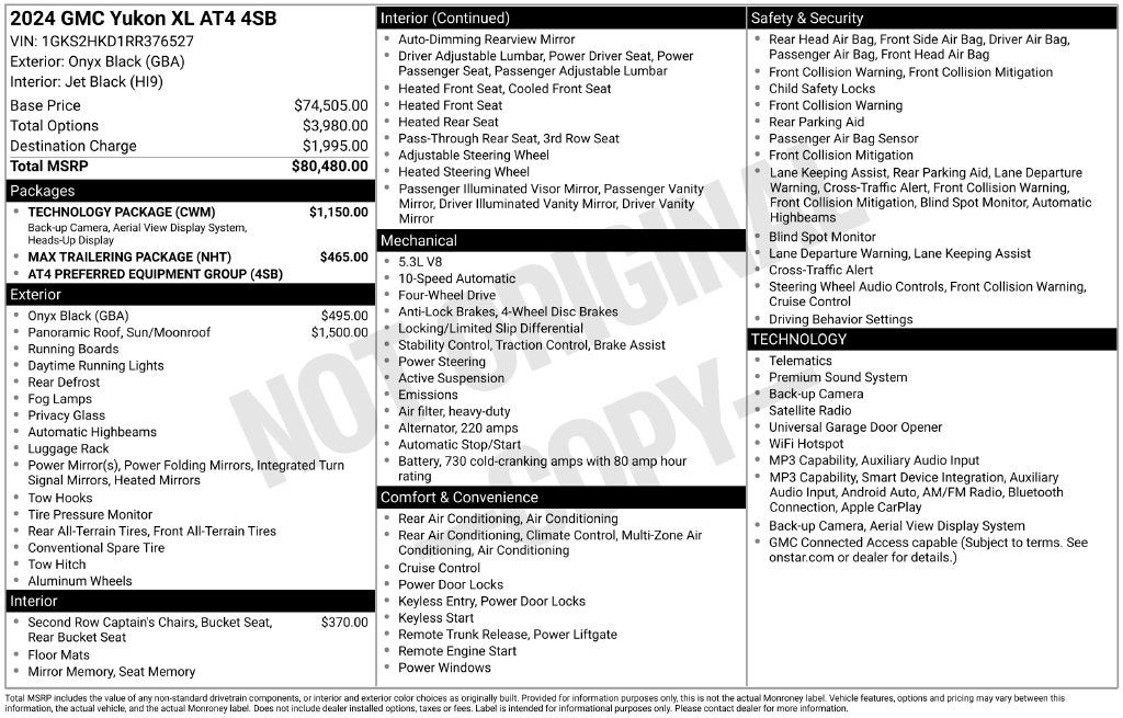 2024 GMC Yukon XL AT4