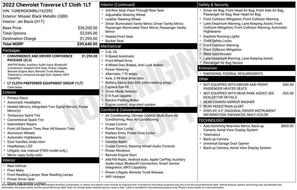2022 Chevrolet Traverse LT 1LT