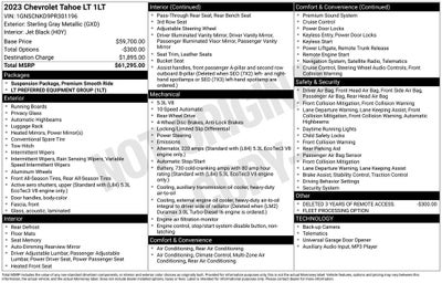 2023 Chevrolet Tahoe LT