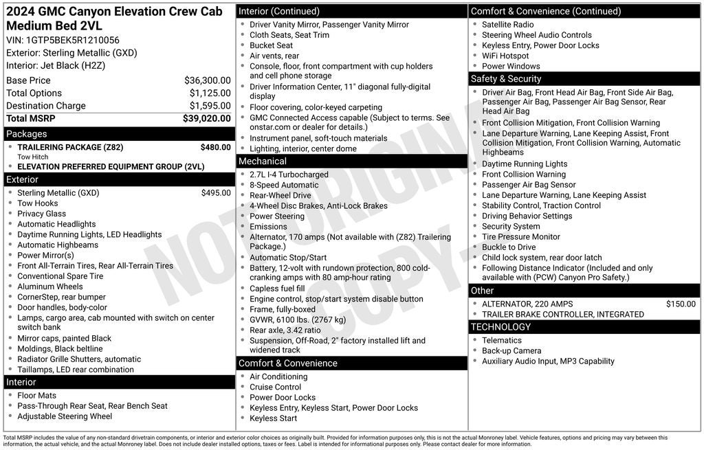 2024 GMC Canyon Elevation