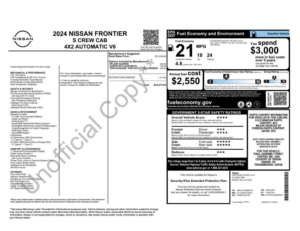 2024 Nissan Frontier S