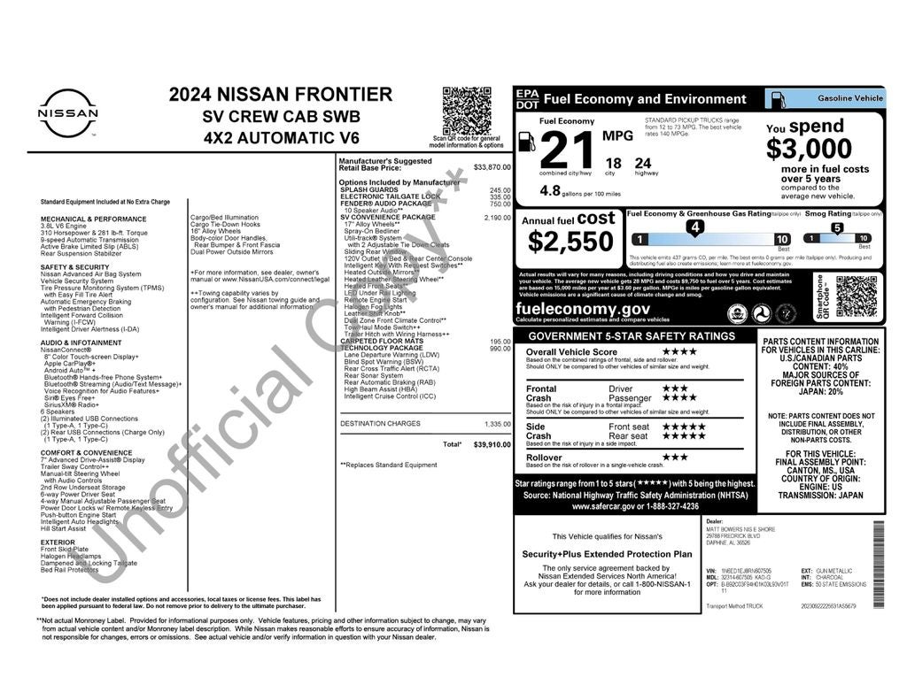 2024 Nissan Frontier SV