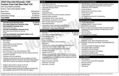 2020 Chevrolet Silverado 1500 Custom
