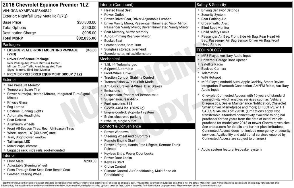2018 Chevrolet Equinox Premier