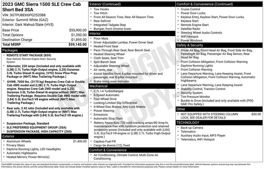 2023 GMC Sierra 1500 SLE