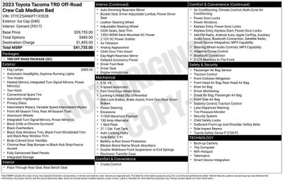 2023 Toyota Tacoma TRD Off-Road V6
