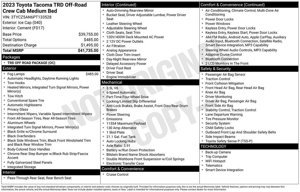 2023 Toyota Tacoma TRD Off-Road V6