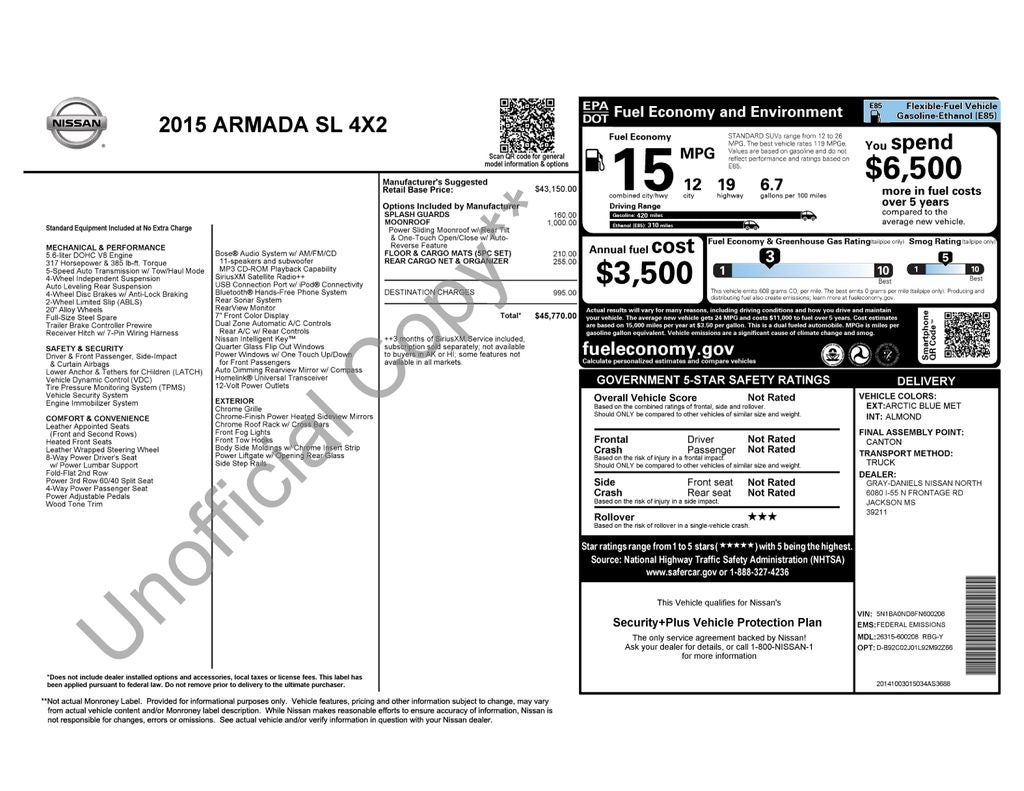 2015 Nissan Armada SL