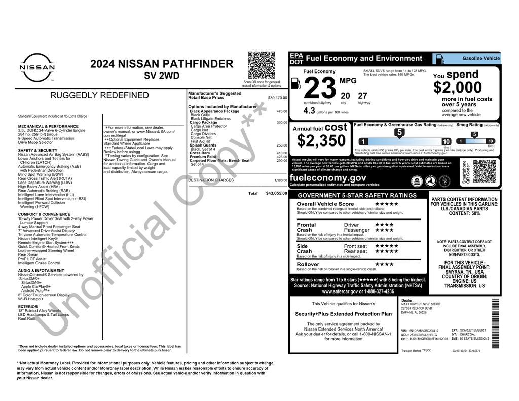 2024 Nissan Pathfinder SV
