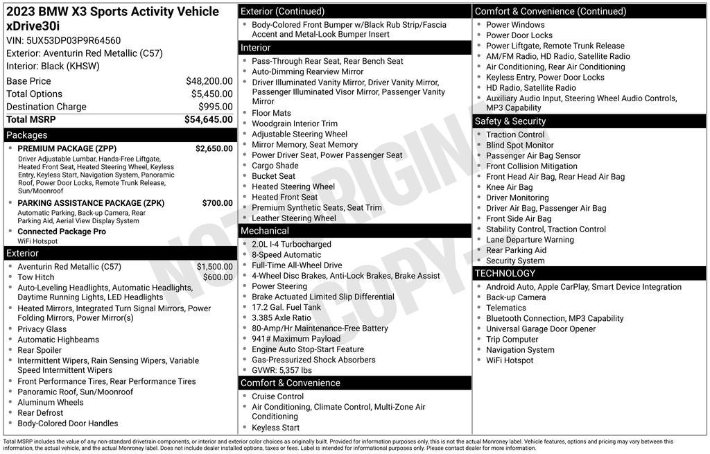 2023 BMW X3 xDrive30i