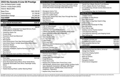 2022 Kia Sorento X-Line SX Prestige