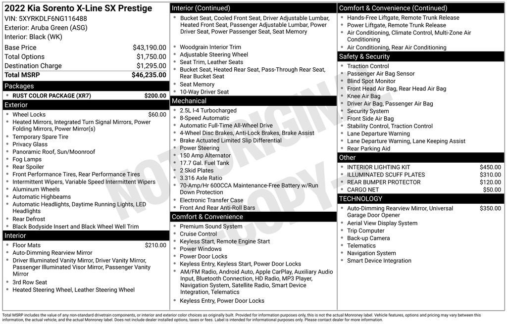2022 Kia Sorento X-Line SX Prestige