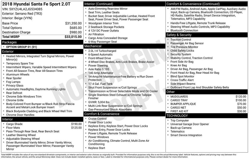 2018 Hyundai Santa Fe Sport 2.0T
