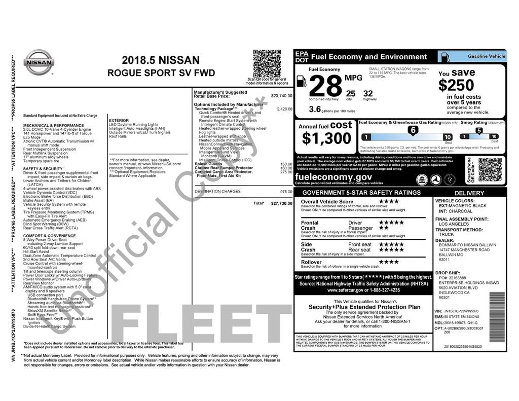 2018 Nissan Rogue Sport SV