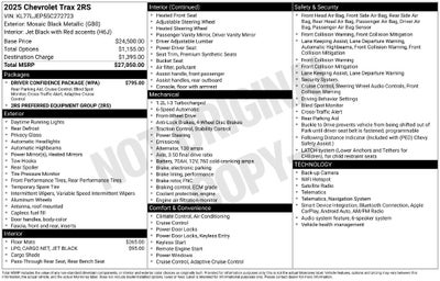 2025 Chevrolet Trax 2RS