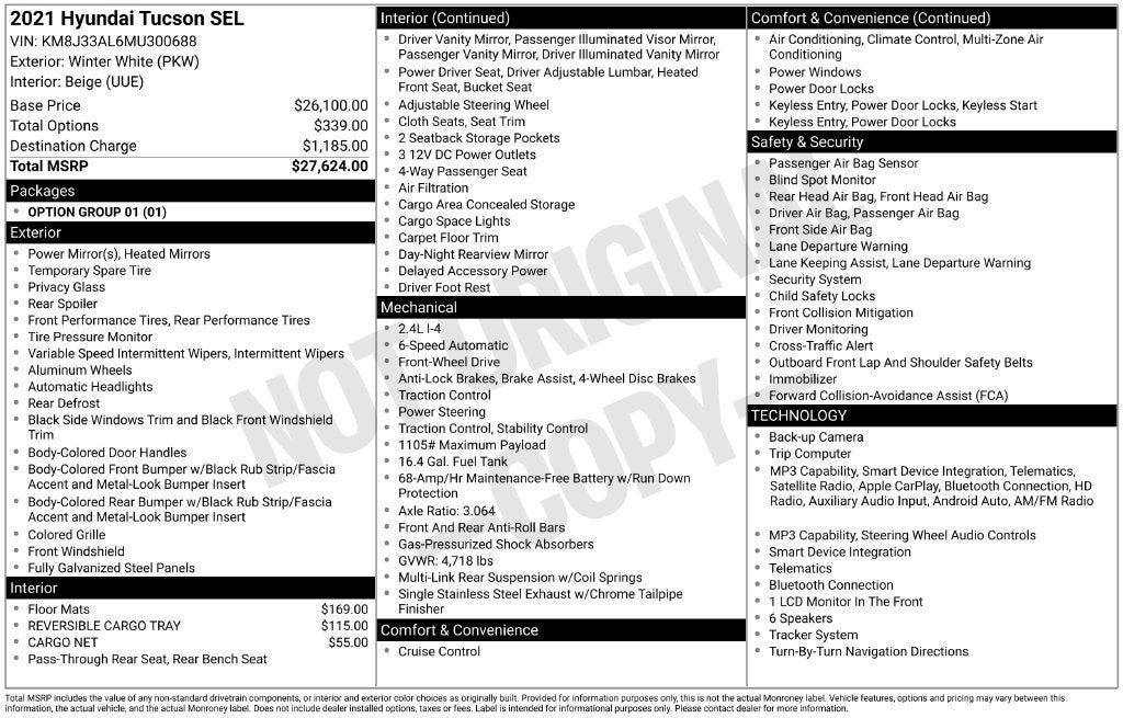 2021 Hyundai Tucson SEL