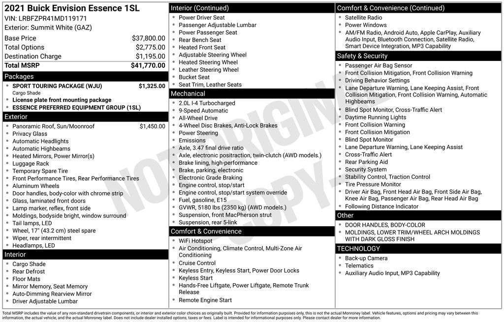 2021 Buick Envision Essence