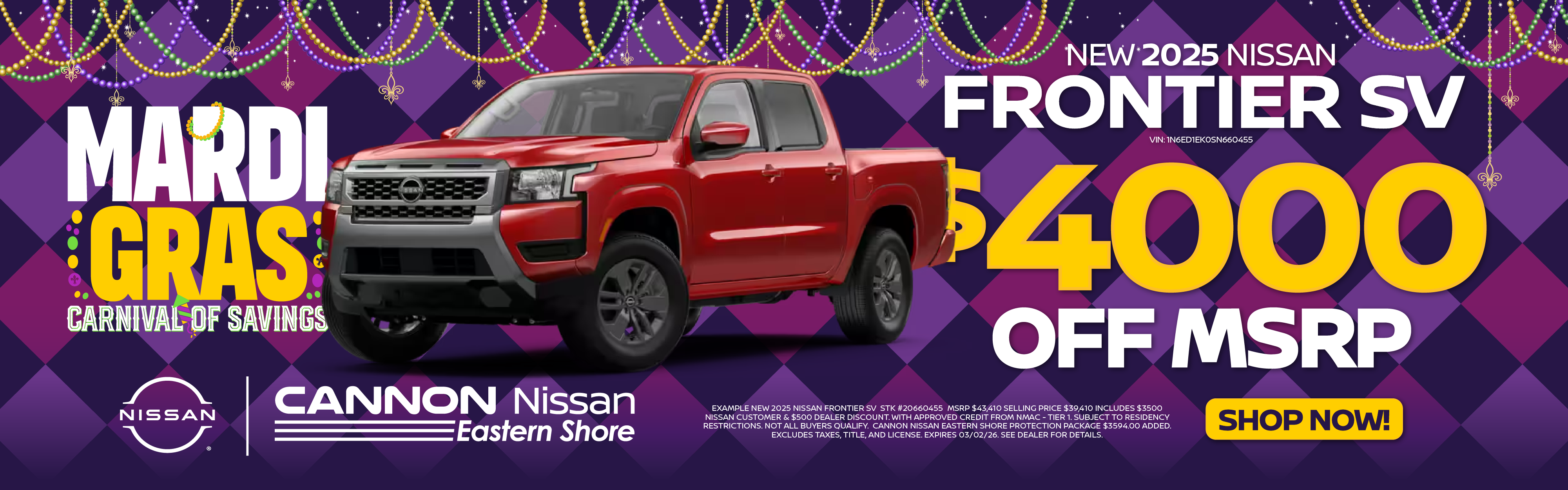 2025 Nissan Frontier Deal
