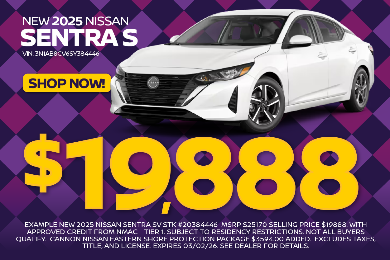 New Nissan Sentra from $19,888