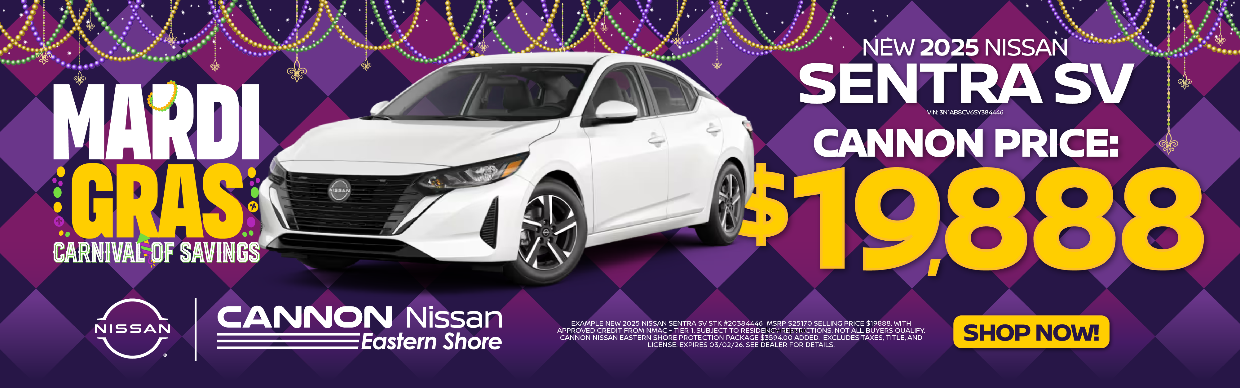 New Nissan Sentra from $19,888