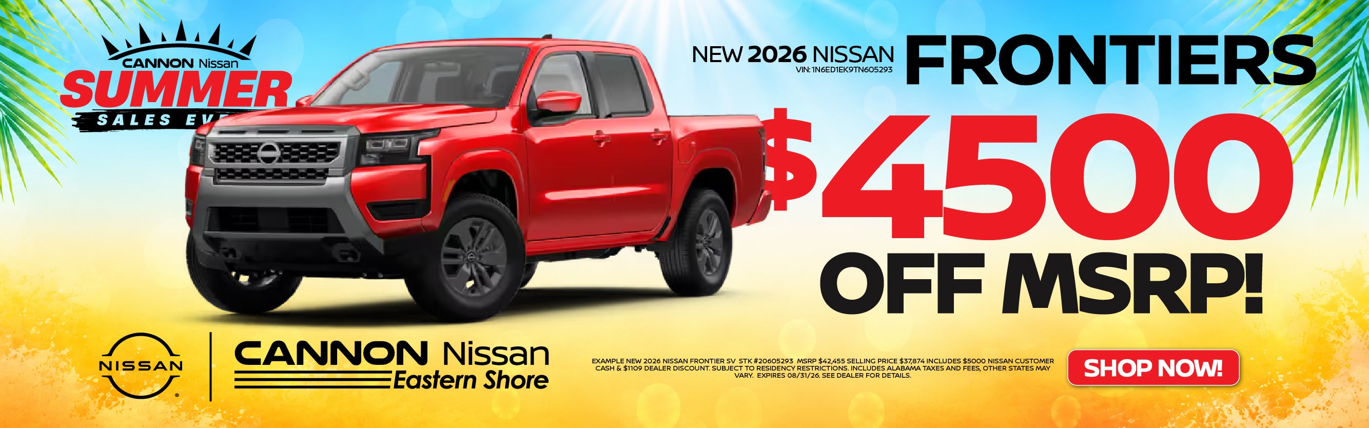 2026 Nissan Frontier Deal