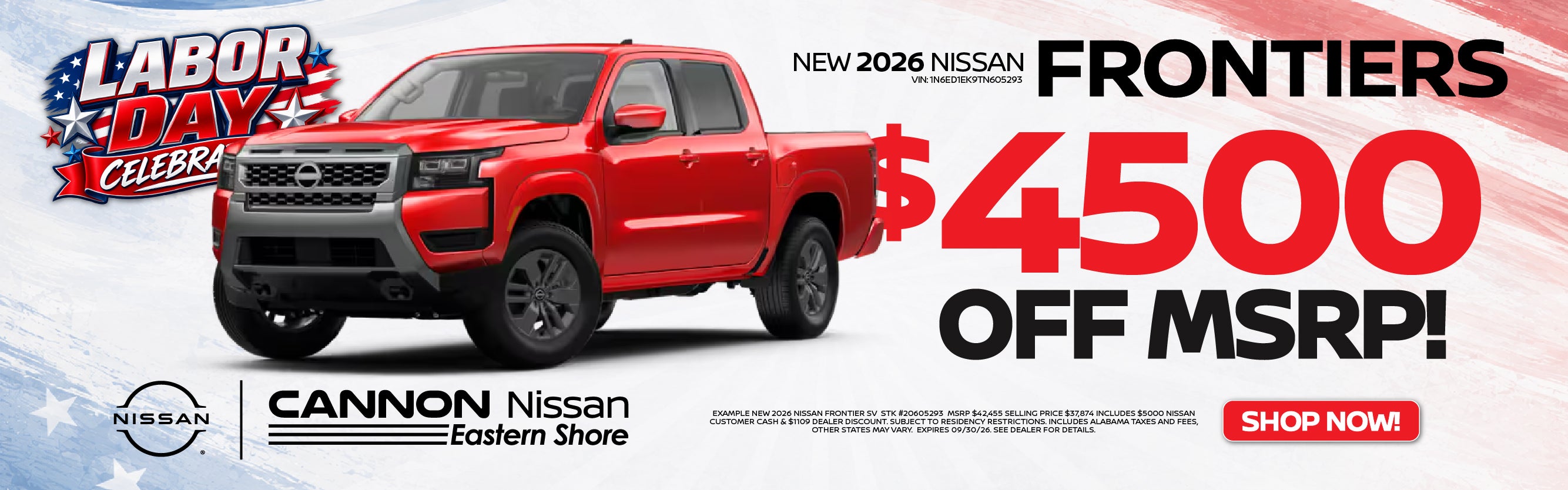 2026 Nissan Frontier Deal