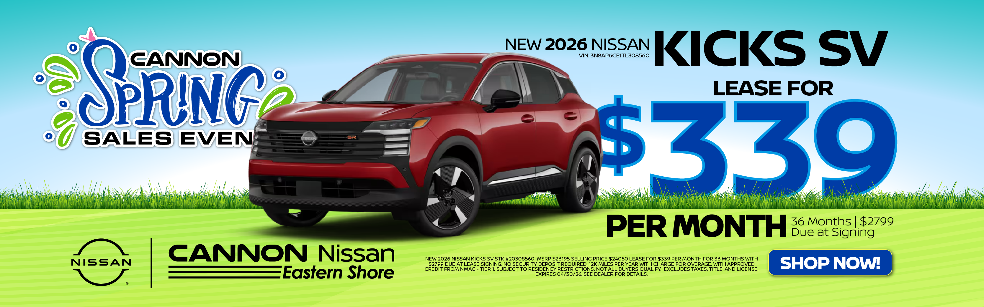 2026 Nissan KICKS Deal