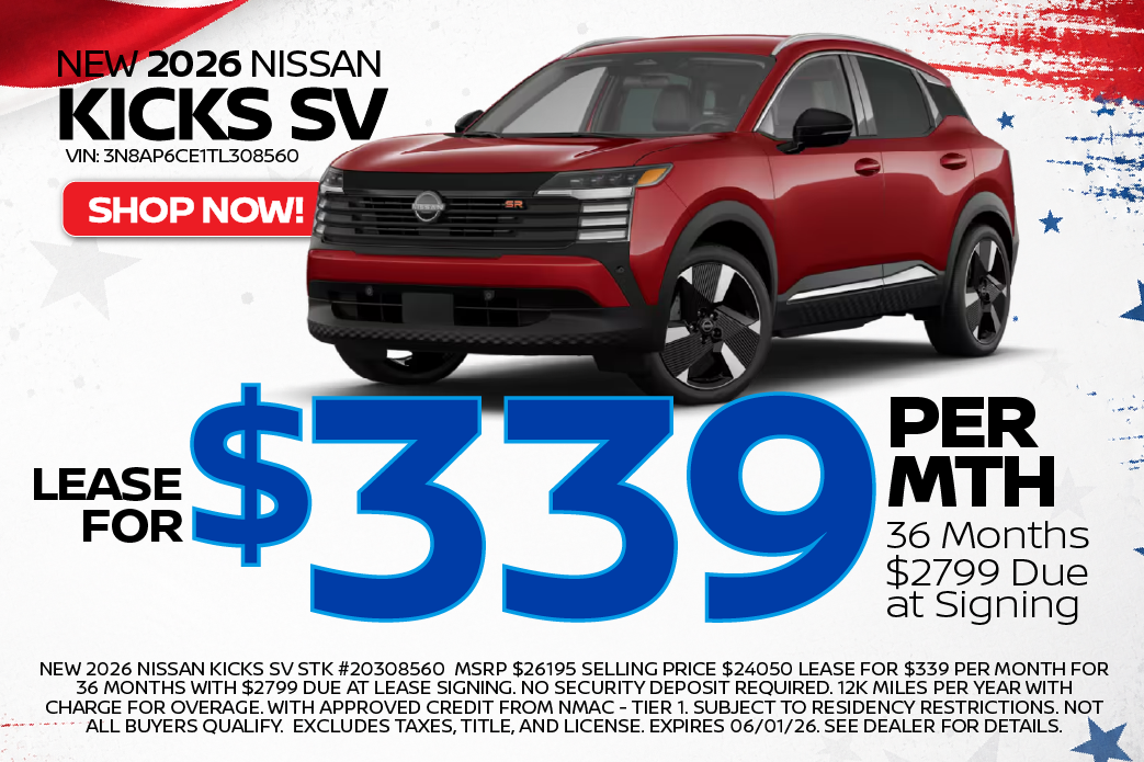 Nissan Kicks $339Month