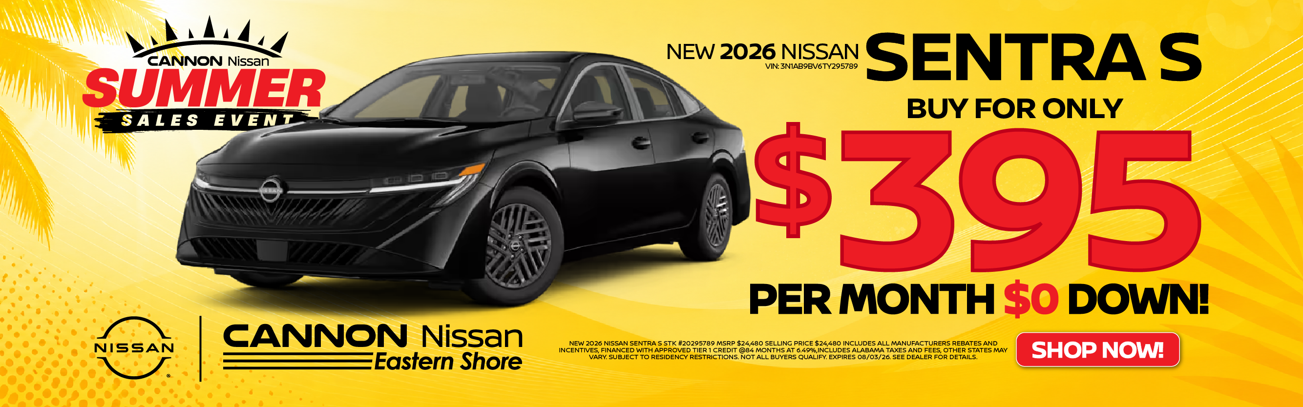 2026 Nissan Sentra Deal
