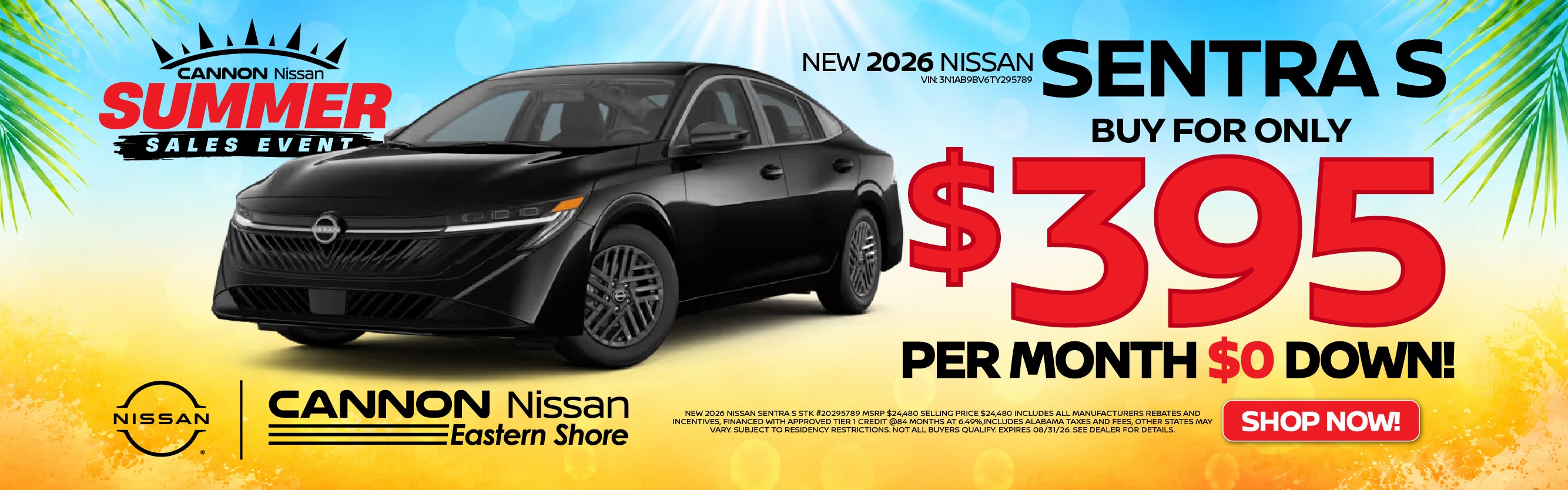 2026 Nissan Sentra Deal